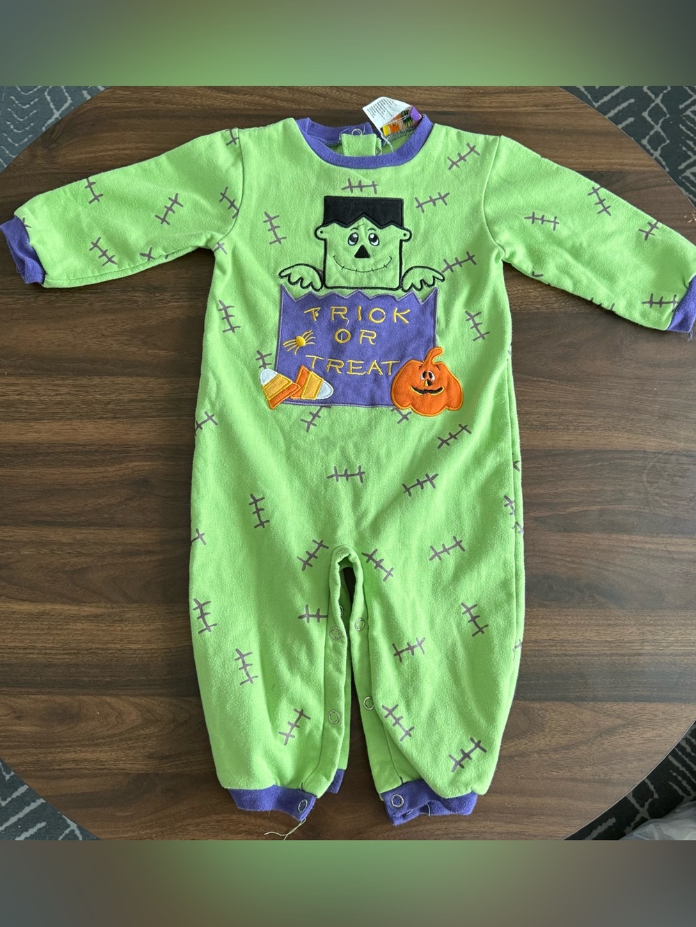 Baby vintage Halloween one piece outfit